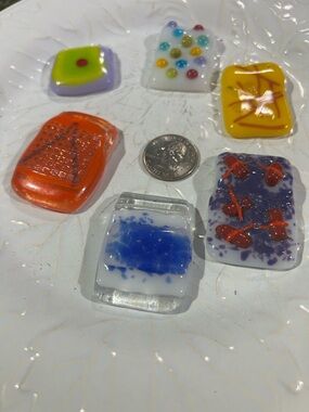Fused Art Glass Pendants A
